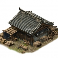 一些树木，植物，建筑物，山体素材