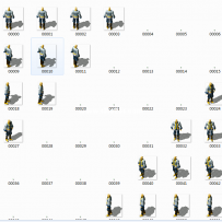 镶金边的布衣男女各一套内外观齐全