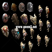 10款复古盾牌，内外观齐全