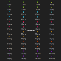 刚做好的六色飘血，含PSD及字体