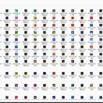 600多个BUFF图标，已经缩小到完美大小，配上阴影效果。