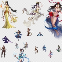位图png、psd游戏角色高清原画，用于登录器、网站、游戏UI设计