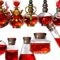 最近提取的特效血瓶10个。看着还挺爽